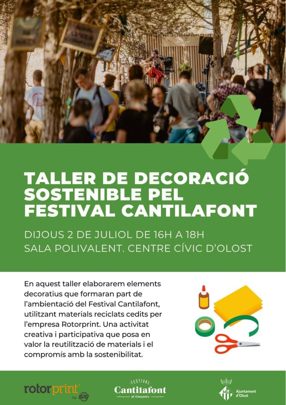 Taller de decoració sostenible pel Festival Cantilafont